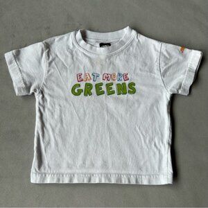 3 for $25 ~ Roots ~ Eat More Greens Graphic Tee ~ Baby Size Medium 6-12 Months